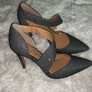 Jessica Simpson Pewter Heels. NWOT